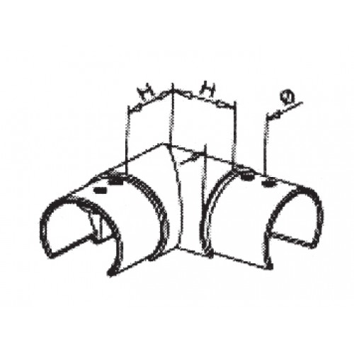 Slotted Flat 90 for 48.3 x 1.5mm Handrail Grade 304